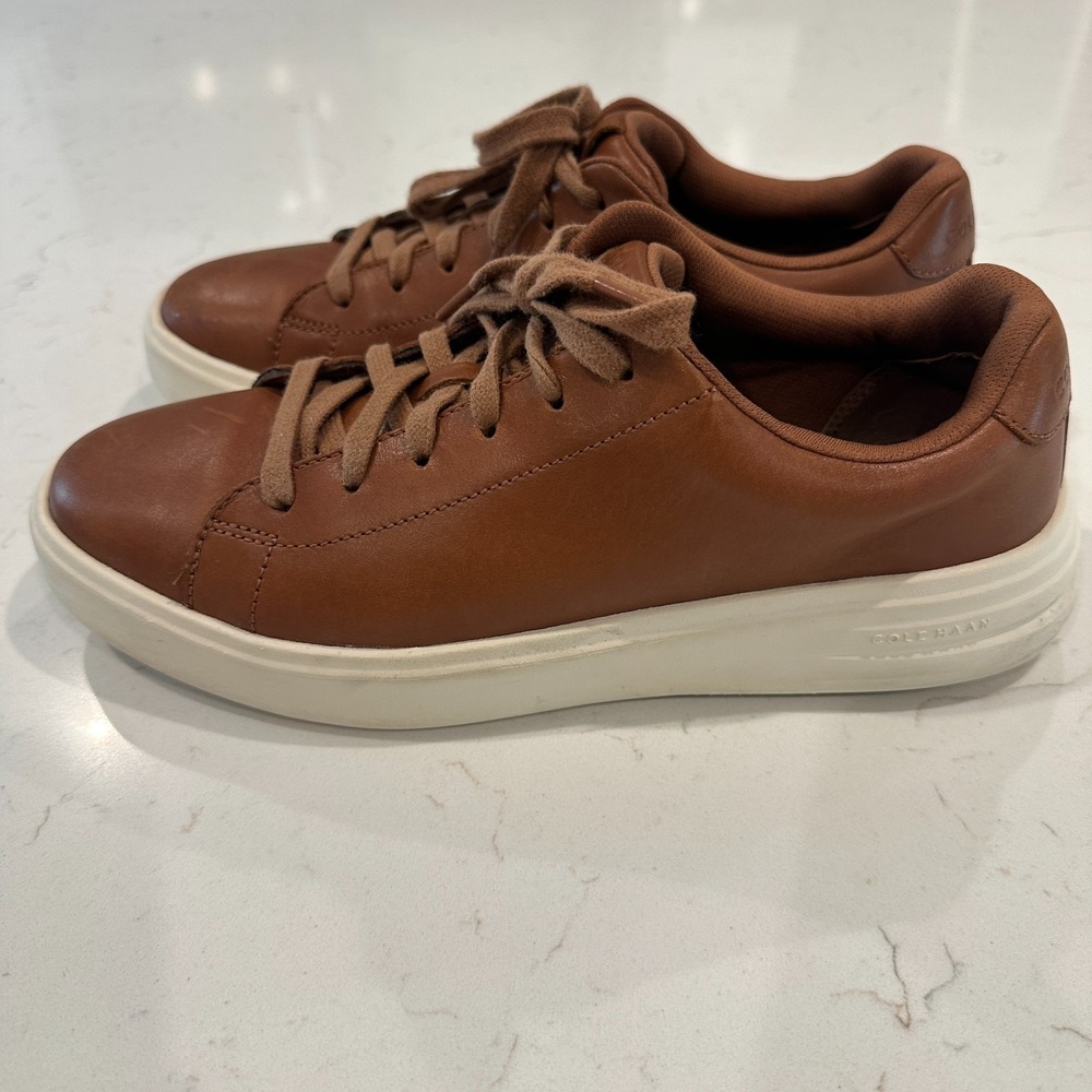 Cole Haan GrandPro Topspin Mens 8 M Brown Leather Sneakers C39623